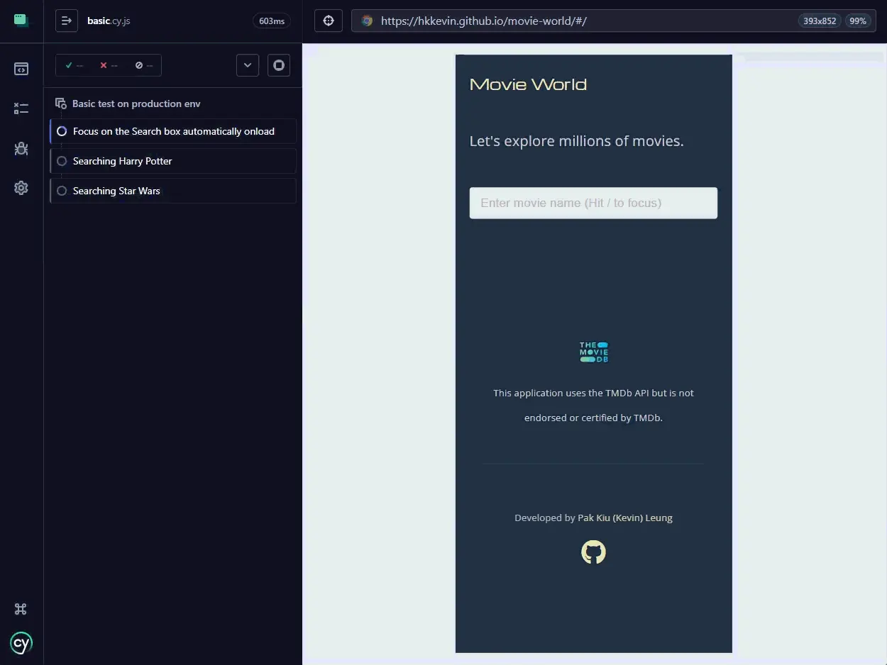 Screen recording for Cypress tests
