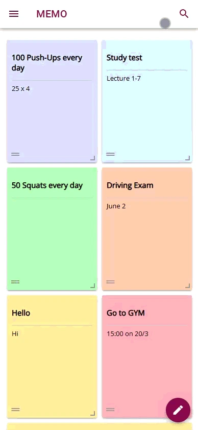 Filter Memo in motion