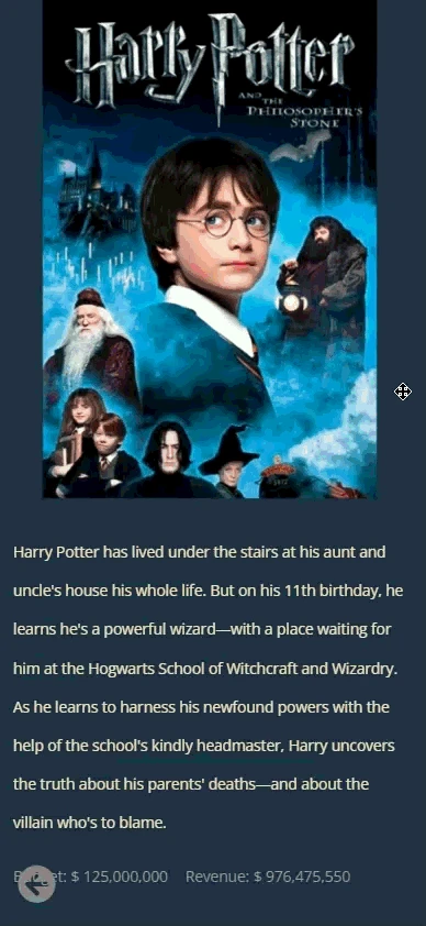 Cast name tooltip in motion