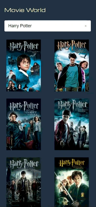 Movie name tooltip in motion